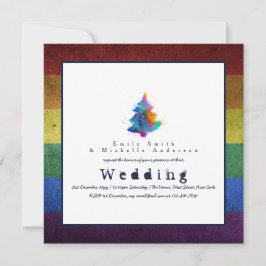 NIEUWE Regenboog Kerstboom LGBT Pride Huwelijken Kaart
