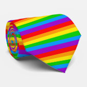 Nieuwe Regenboogstrepen Stropdas (Opgerold)