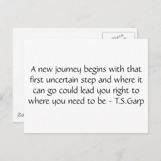 Nieuwe reis briefkaart (Voorkant / Achterkant)