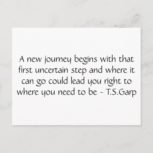 Nieuwe reis briefkaart (Voorkant)