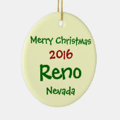 NIEUWE RENO NEVADA MERRY CHRISTMAS ORNAMENT 2016 (Rechts)