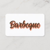 NIEUWE retro barbeque Visitekaartje (Voorkant)