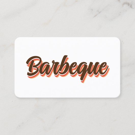 NIEUWE retro barbeque Visitekaartje (Voorkant)