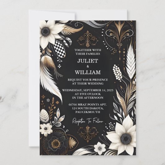 Nieuwe Retro Boho Studio Creatieve Geïllustreerde  Kaart (Voorkant)