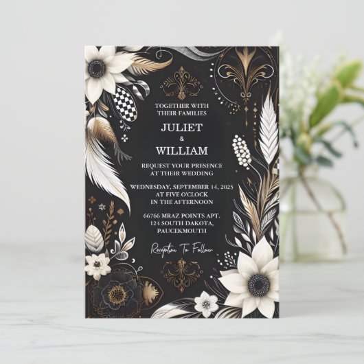 Nieuwe Retro Boho Studio Creatieve Geïllustreerde  Kaart (Staand voorkant)