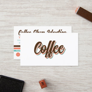 NIEUWE retro coffeeshop loyalty ponskaart
