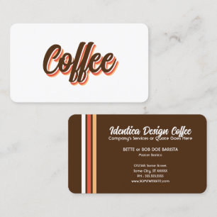 NIEUWE retro koffie Visitekaartje