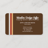 NIEUWE retro koffie Visitekaartje (Achterkant)