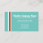 NIEUWE retro loodgieter Visitekaartje (Achterkant)