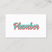 NIEUWE retro loodgieter Visitekaartje (Voorkant)