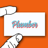 NIEUWE retro loodgieter Visitekaartje