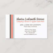 NIEUWE retro slotenmaker Visitekaartje (Achterkant)