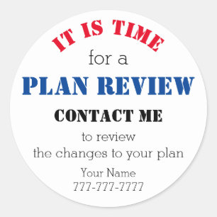 Nieuwe Review van het Verzekeringsplan - Verzekeri Ronde Sticker