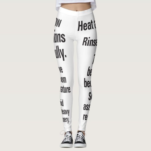 Nieuwe richtingen Zwart Tekst Leggings (Voorkant)