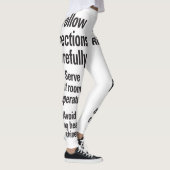 Nieuwe richtingen Zwart Tekst Leggings (Rechts)