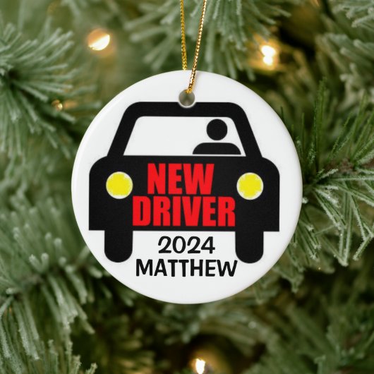 Nieuwe rijbewijs Keepsake Keramisch Ornament (Boom)