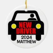 Nieuwe rijbewijs Keepsake Keramisch Ornament (Achterkant)