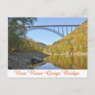 Nieuwe River Gorge Bridge in de Herfst Briefkaart