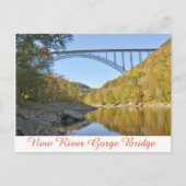 Nieuwe River Gorge Bridge in de Herfst Briefkaart (Voorkant)