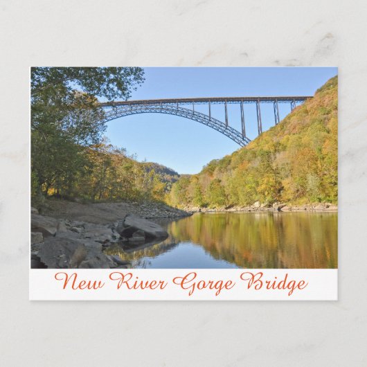 Nieuwe River Gorge Bridge in de Herfst Briefkaart (Voorkant)