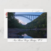 Nieuwe River Gorge Bridge in WV Briefkaart (Voorkant / Achterkant)