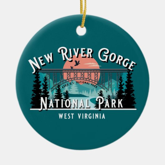 NIEUWE RIVER GORGE NATIONAL PARK HOLIDAY ORNAMENT (Voorkant)
