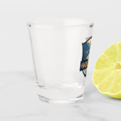 Nieuwe River Gorge National Park Illustratie Retro Shot Glas (Links)