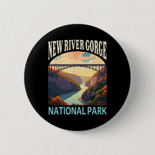 Nieuwe rivierkloof nationaal park wandelen kampeer ronde button 5,7 cm