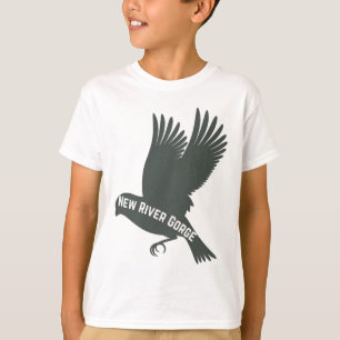 Nieuwe rivierkloof vogel logo reis t-shirt