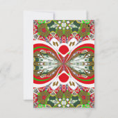 Nieuwe Rode Kerstmis RSVP-partij Uitnodigingskaart RSVP Kaartje (Achterkant)