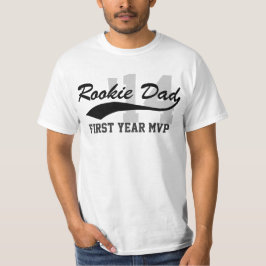 Nieuwe Rookie Dad First Year MVP Vaderdag T-shirt