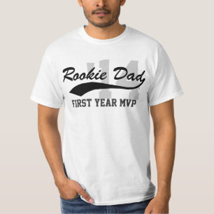 Nieuwe Rookie Dad First Year MVP Vaderdag T-shirt
