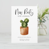 Nieuwe Roots Nieuw Adres Cactus Bewegen Aankondiging (Staand voorkant)