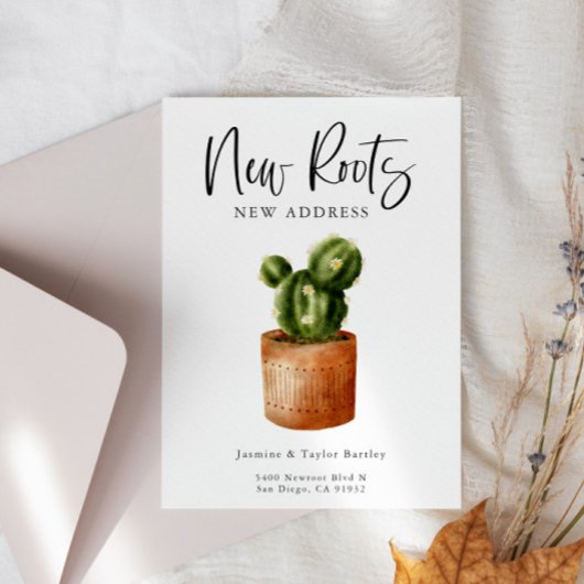 Nieuwe Roots Nieuw Adres Cactus Bewegen Aankondiging