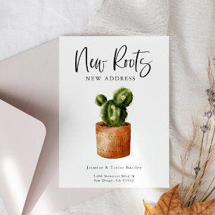 Nieuwe Roots Nieuw Adres Cactus Bewegen Aankondiging