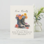 Nieuwe Roots - Nieuw adres I Schoenen en Bloemen Aankondiging (Staand voorkant)