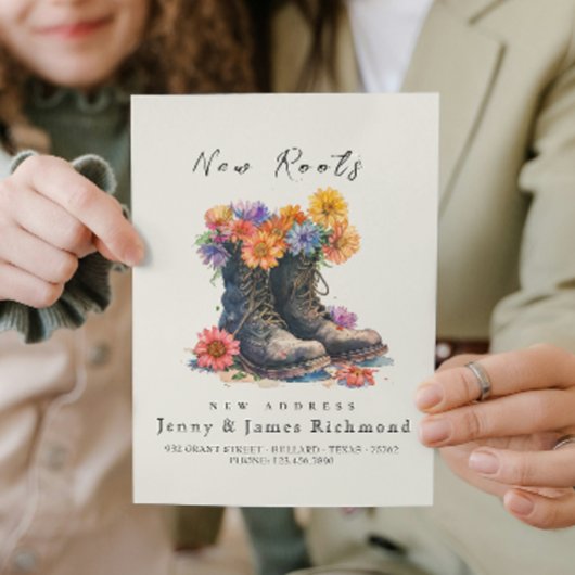 Nieuwe Roots - Nieuw adres I Schoenen en Bloemen Aankondiging