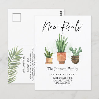Nieuwe Roots Nieuw adres We hebben Verhuisd Nieuw Briefkaart