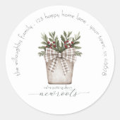 Nieuwe Roots Nieuw adreslabel neerzetten Ronde Sticker (Voorkant)