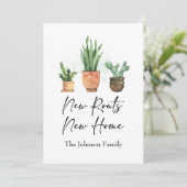 Nieuwe Roots We hebben New Home Blue verplaatst Aankondiging (Staand voorkant)