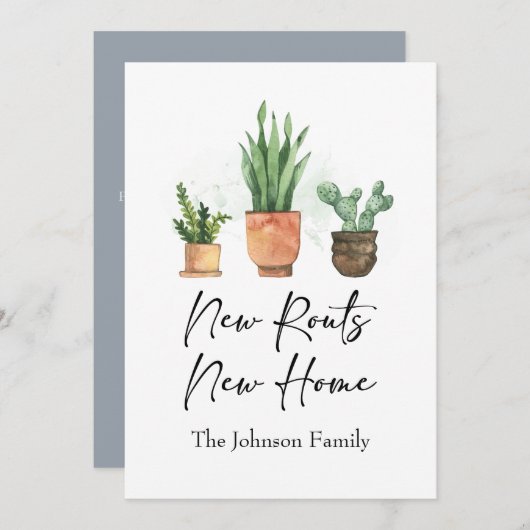 Nieuwe Roots We hebben New Home Blue verplaatst Aankondiging (Voorkant / Achterkant)