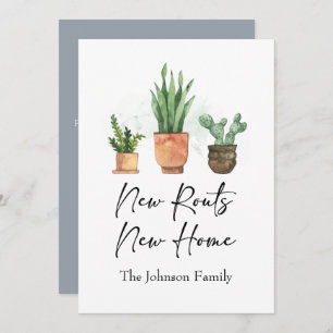 Nieuwe Roots We hebben New Home Blue verplaatst Aankondiging