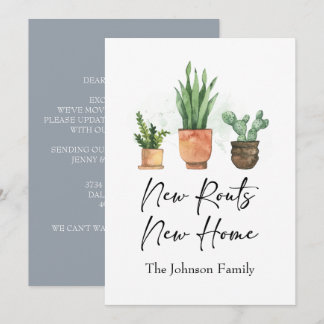 Nieuwe Roots We hebben New Home Blue verplaatst Aankondiging