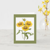 Nieuwe route deken Bloem Notecard Kaart (Gele Bloem)
