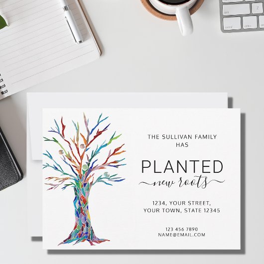 Nieuwe routeboom Bewegende Aankondiging