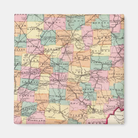 Nieuwe routekaart voor het spoor van de staat Ohio Magneet (Voorkant)