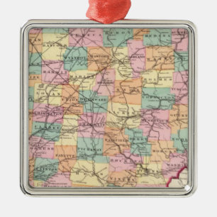 Nieuwe routekaart voor het spoor van de staat Ohio Metalen Ornament