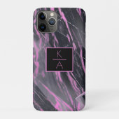 Nieuwe roze en zwarte monogram Iphone draagtas Case-Mate iPhone Case (Achterkant)