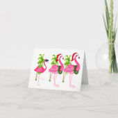 Nieuwe Roze Flamingo Kerst Kaarten (Voorkant)