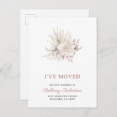 Nieuwe roze startroze rozen Eucalyptus Gedroogde p Aankondigingskaart (Voorkant / Achterkant)